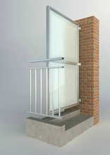 Privacyscherm met horizontale regel